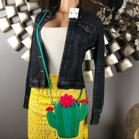 Kate Spade Scenic Route Cactus Earrings Necklace - Picture 7 of 8